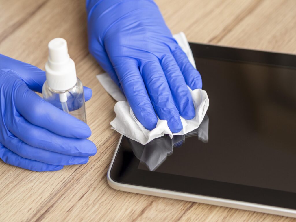 cleaning electronic devices at home