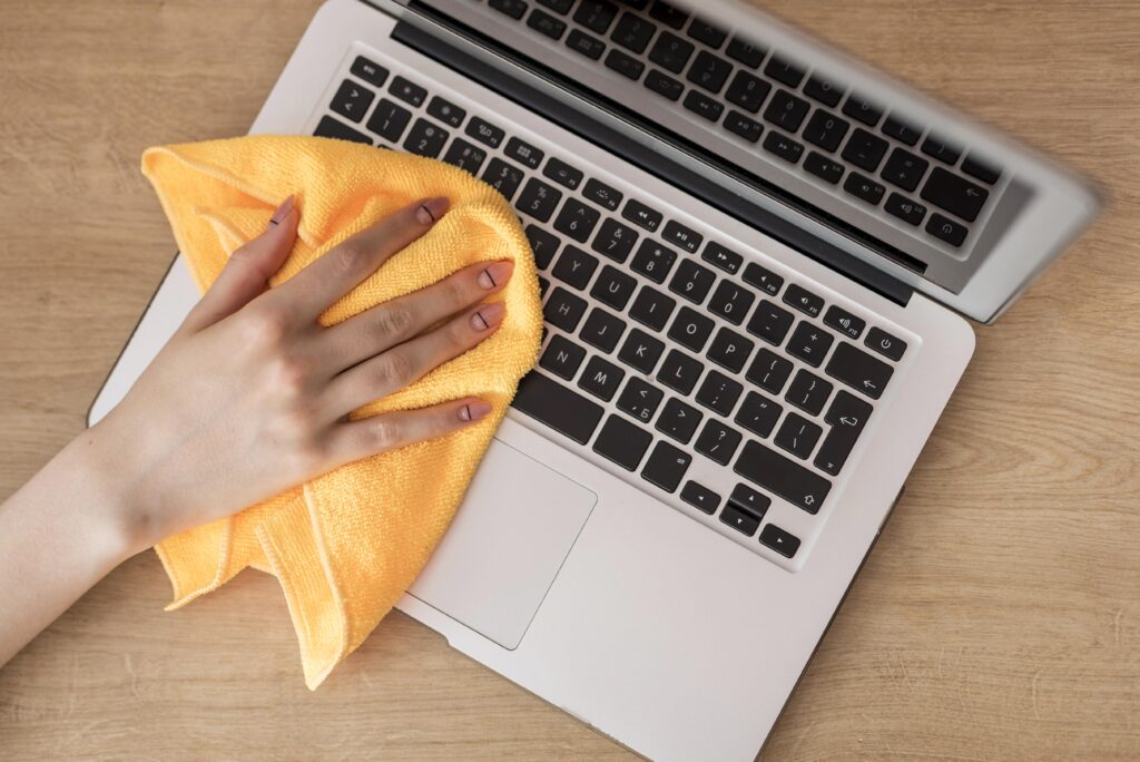cleaning electronic devices at home